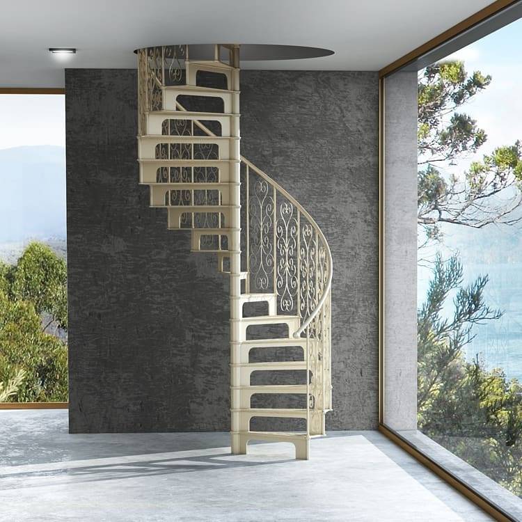 cast iron spiral staircase Dijon de Luxe