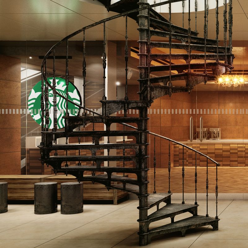 cast iron spiral staircase Grand Paris